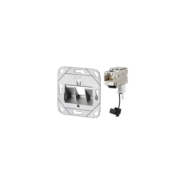 METZ CONNECT Anschlussdose 1-Port Set UP C6A 270° Jack TN-C6A-Kmod-1UP0-270